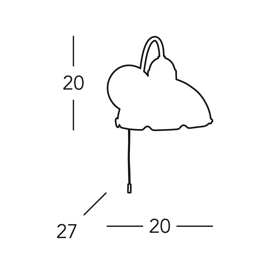 Kolarz 731.61.70 - Φωτιστικό τοίχου NONNA 1xE27/75W/230V