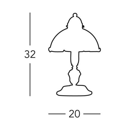 Kolarz 731.73.21 - Επιτραπέζια λάμπα NONNA 1xE14/60W/230V πράσινο