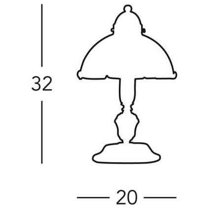 Kolarz 731.73.53 - Επιτραπέζια λάμπα NONNA 1xE14/60W/230V