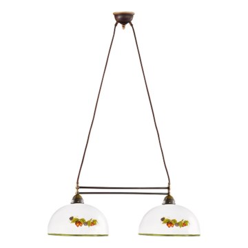 Kolarz 731.82.136 - Κρεμαστό φωτιστικό οροφής NONNA 2xE27/75W/230V σταφύλια/φράουλες
