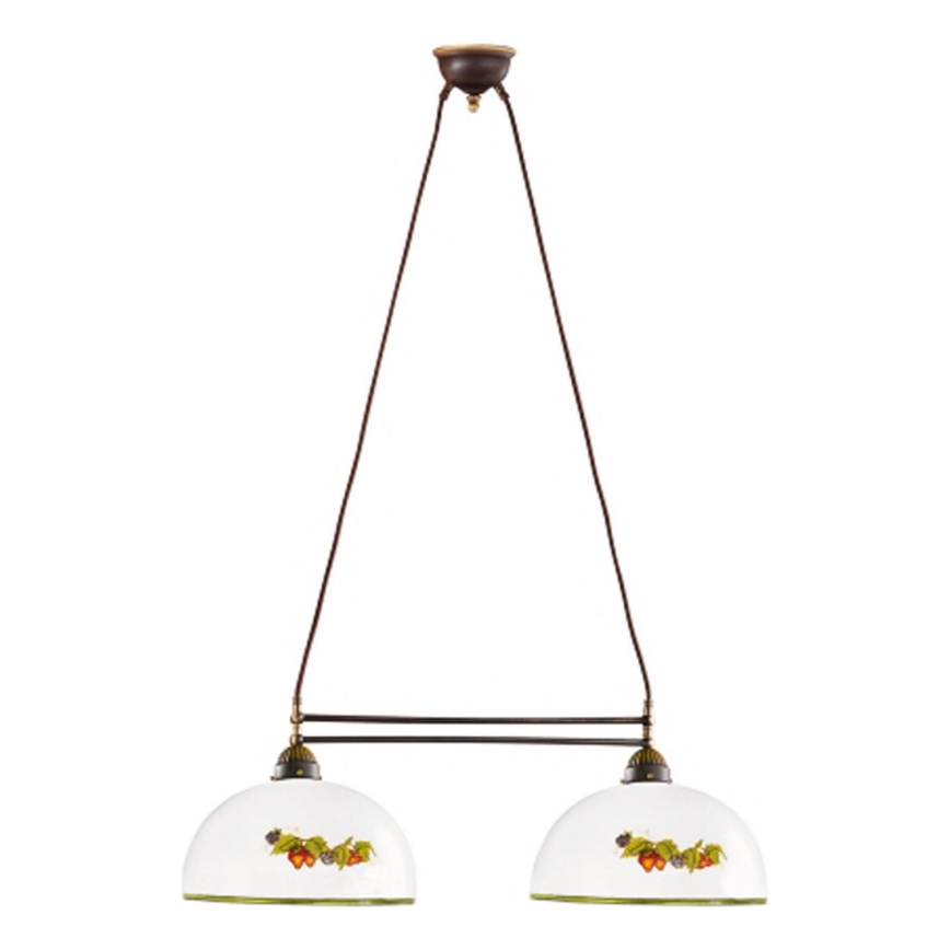 Kolarz 731.82.136 - Κρεμαστό φωτιστικό οροφής NONNA 2xE27/75W/230V σταφύλια/φράουλες