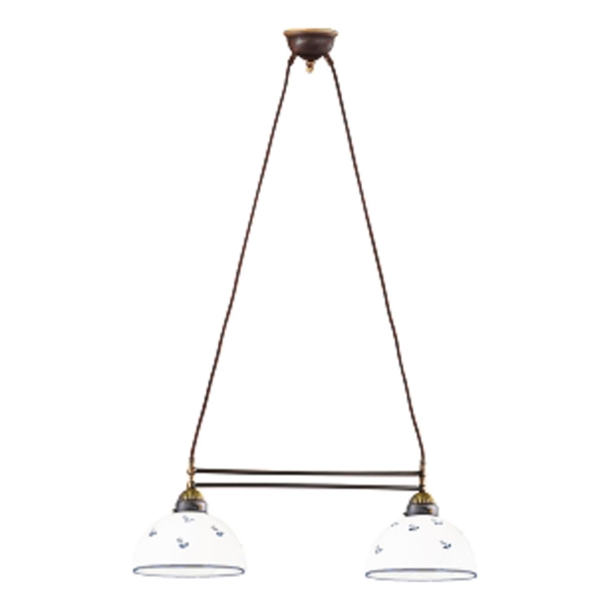 Kolarz 731.82.24 - Κρεμαστό φωτιστικό οροφής NONNA 2xE27/75W/230V μπλε
