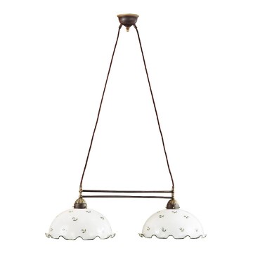 Kolarz 731.82.26 - Φωτιστικό οροφής με καλώδιο NONNA 2xE27/75W/230V πράσινο