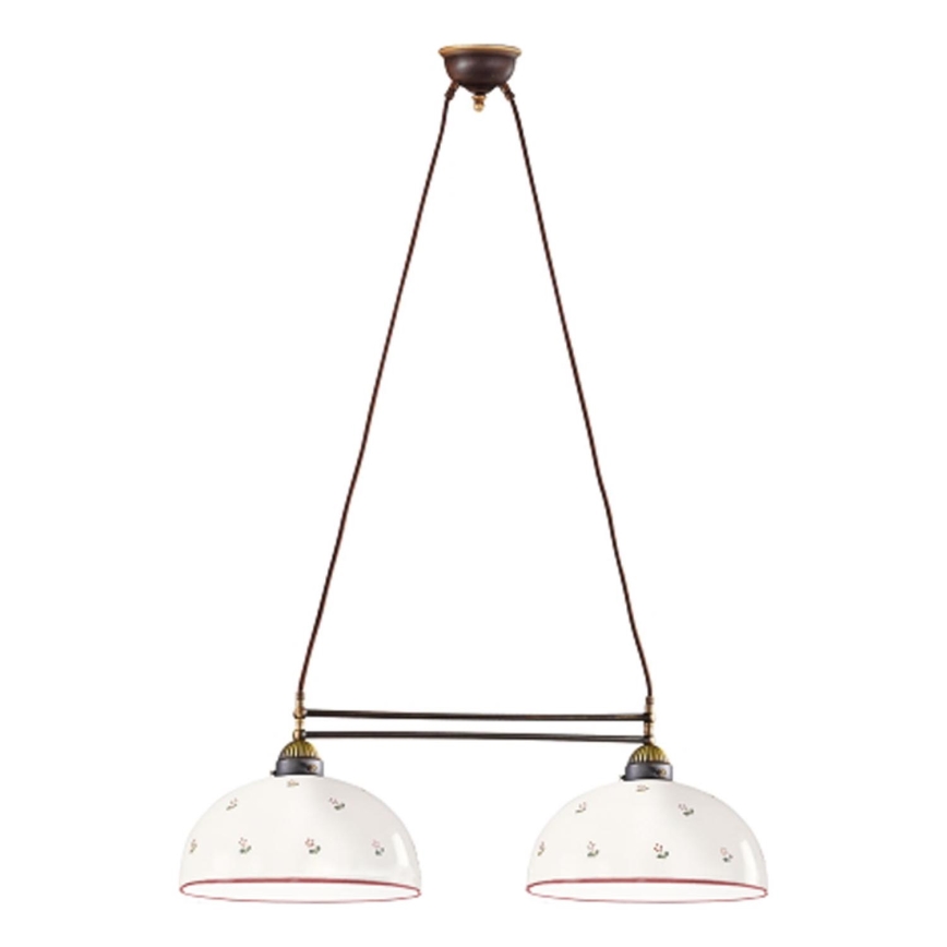 Kolarz 731.82.68 - Κρεμαστό φωτιστικό οροφής NONNA 2xE27/75W/230V κόκκινο
