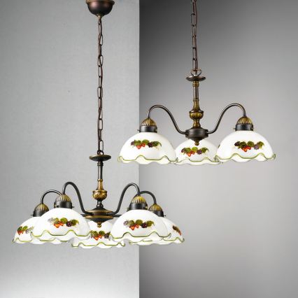 Kolarz 731.83.113 - Πολυέλαιος με αλυσίδα NONNA 3xE27/75W/230V κρασί/φράουλα