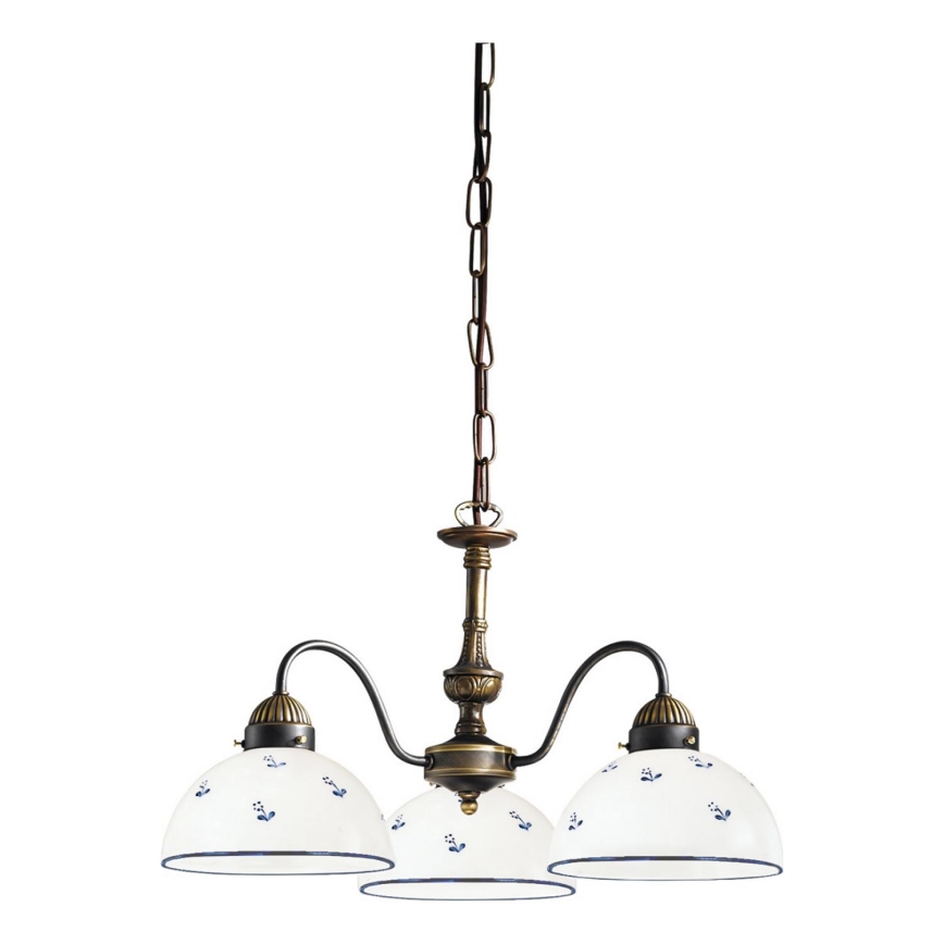 Kolarz 731.83.16 - Κρεμαστό φωτιστικό οροφής NONNA 3xE27/75W/230V μπλε