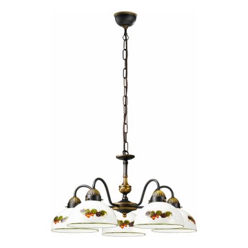 Kolarz 731.85.121 - Κρεμαστό φωτιστικό οροφής NONNA 5xE27/75W/230V σταφύλια/φράουλες