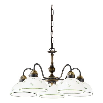 Kolarz 731.85.20 - Κρεμαστό φωτιστικό οροφής NONNA 5xE27/75W/230V πράσινο