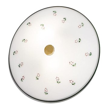Kolarz 731.U12.4.70- Φωτιστικό οροφής NONNA 2xE14/60W/230V διάμετρος 32 cm πράσινο/ορείχαλκος