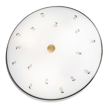 Kolarz 731.U13.4.70- Φωτιστικό οροφής NONNA 3xE27/60W/230V διάμετρος 42 cm πράσινο/ορείχαλκος