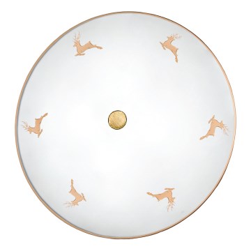 Kolarz 731.U14.4.150 - Επιτοίχιο φωτιστικό NONNA 4xE27/60W/230V Ø 54 cm σε ροζ χρυσό με σχέδιο ελαφιού