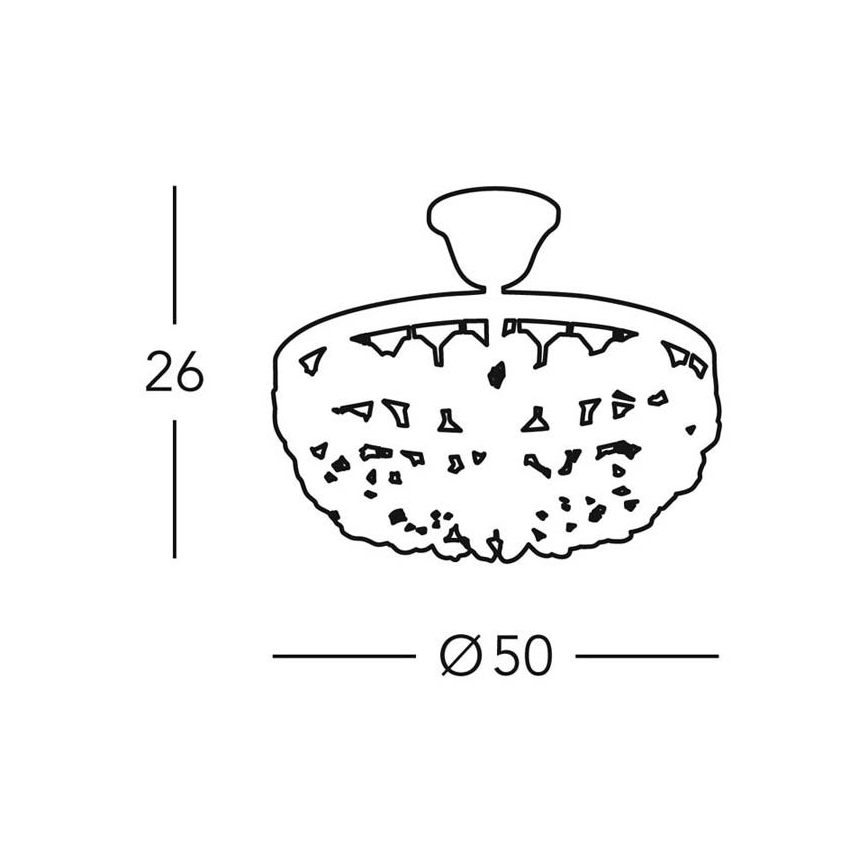 Kolarz 960.18K.3 - Κρυστάλλινo πολύφωτo VALERIE 8xE14/40W/230V 24K χρυσό