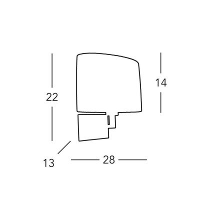 Kolarz A1307.61.6 - Φως τοίχου SAND 1xE14/40W/230V