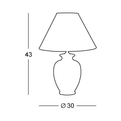 Kolarz A1340.70 - Επιτραπέζια λάμπα CHIARA 1xE27 / 100W / 230V λευκό dia. 30 εκ