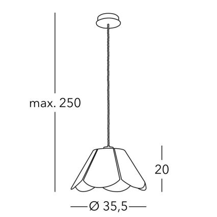 Kolarz A1346.31.W - Πολύφωτο σε σχοινί BLOOM 1xE27/100W/230V