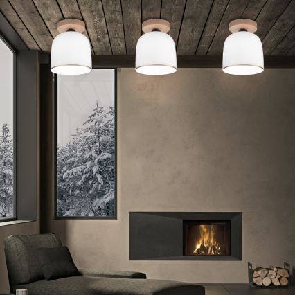 Kolarz A1352.11.Au - Επιτοίχιο φωτιστικό NONNA 1xE27/60W/230V δρυς/λευκό/χρυσό