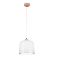 Kolarz A1352.31.Au - Πολύφωτο με συρματόσχοινο NONNA 1xE27/60W/230V δρυς/λευκό/χρυσαφί