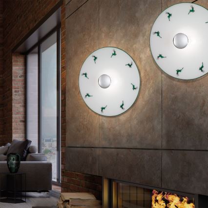 Kolarz A1353.61.XL.5.G.100 - Επιτοίχιο φωτιστικό NONNA 1xE27/100W/230V σε ελάφι πράσινο