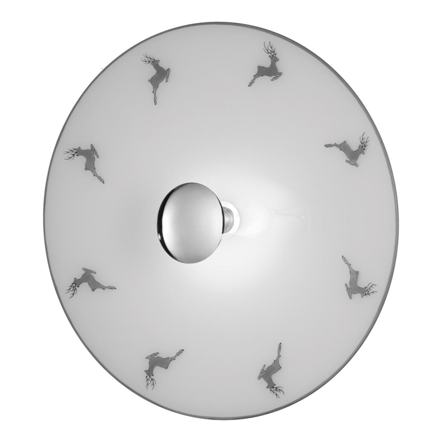 Kolarz A1353.61.XL.5.Gr.100 - Επιτοίχιο φωτιστικό NONNA 1xE27/100W/230V ελάφι γκρι