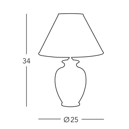 Kolarz A1354.71S - Eπιτραπέζια λάμπα GIARDINO 1xE27/60W/230V διάμετρος 25 cm