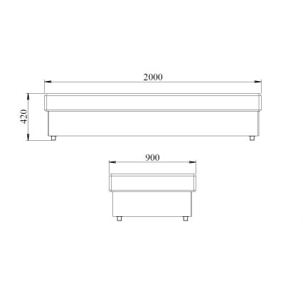 Κρεβάτι-ντιβάνι με στρώμα ελατηρίων και αποθηκευτικό χώρο NOE 90x200 γκρι/μαύρο