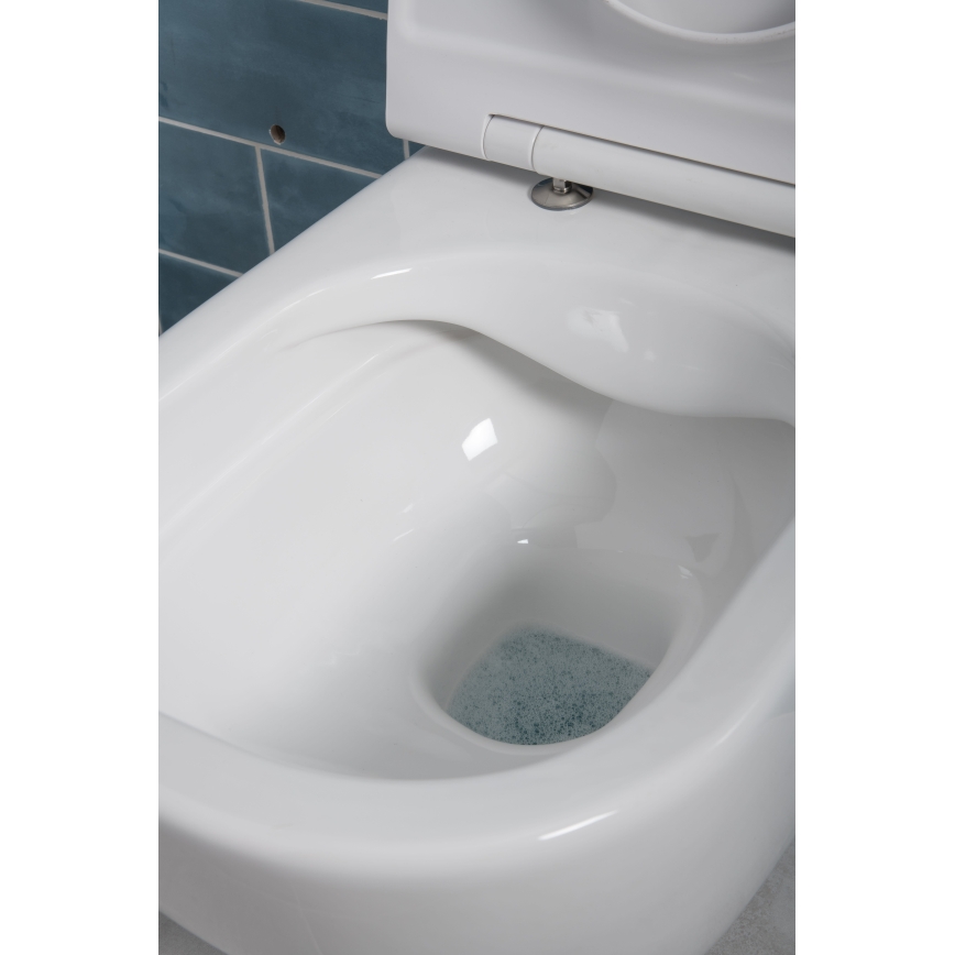 Επιτοίχια λεκάνη MIO Rimless + κάθισμα WC SoftClose MIO + πλήκτρο έκπλυσης DUAL + εντοιχισμένη μονάδα + μονωτικό υπόστρωμα