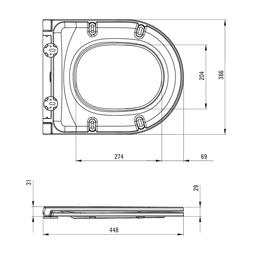 Κρεμαστή λεκάνη ROUND + κάθισμα λεκάνης SoftClose ROUND + πλακέτα ενεργοποίησης SIGMA + εντοιχιζόμενη μονάδα + μονωτικό υπόστρωμα