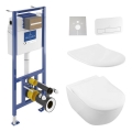Κρεμαστή λεκάνη WC SUBWAY + Κάθισμα WC με μηχανισμό SoftClose SUBWAY + Πλακέτα ενεργοποίησης για καζανάκι VICONNECT + Εντοιχιζόμενη μονάδα VICONNECT + Μονωτικό υπόστρωμα VICONNECT