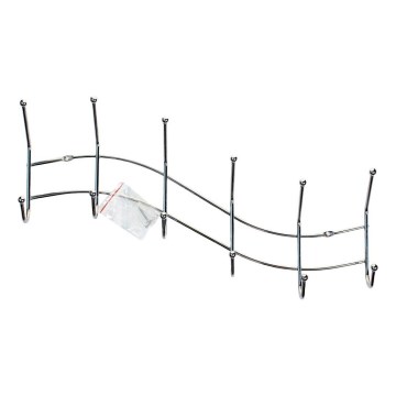 Κρεμάστρα τοίχου 13,5x44,5 cm, γυαλιστερό χρώμιο, σε κυματιστό σχέδιο