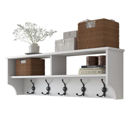 Κρεμάστρα τοίχου RANI 120x37,2 εκ. λευκή