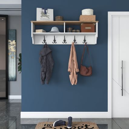 Κρεμάστρα τοίχου RANI 120x37,2 εκ. λευκή/μπεζ