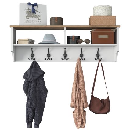 Κρεμάστρα τοίχου RANI 120x37,2 εκ. λευκή/μπεζ