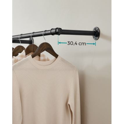 Κρεμάστρα τοίχου για κρεμάστρες LINEA, μαύρη