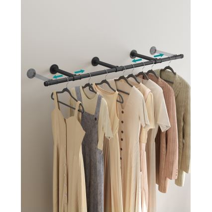 Κρεμάστρα τοίχου για κρεμάστρες LINEA, μαύρη