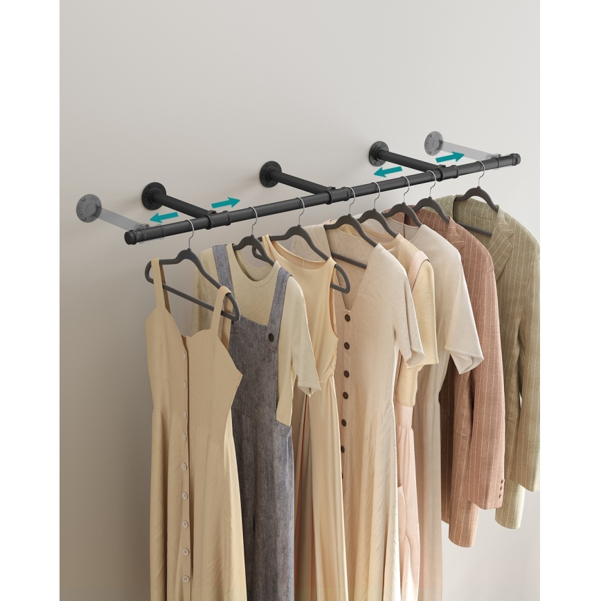 Κρεμάστρα τοίχου για κρεμάστρες LINEA, μαύρη