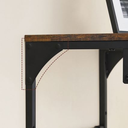 Κρεμάστρα τοίχου με ράφι NATE καφέ/μαύρο