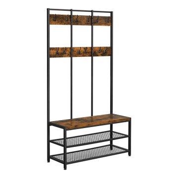 Κρεμάστρα δαπέδου NAVOR καφέ/μαύρο