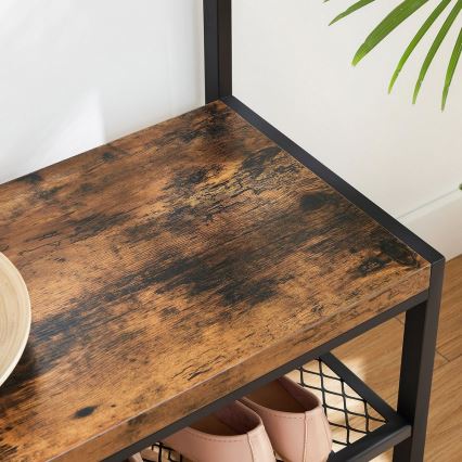 Κρεμάστρα δαπέδου NAVOR καφέ/μαύρο