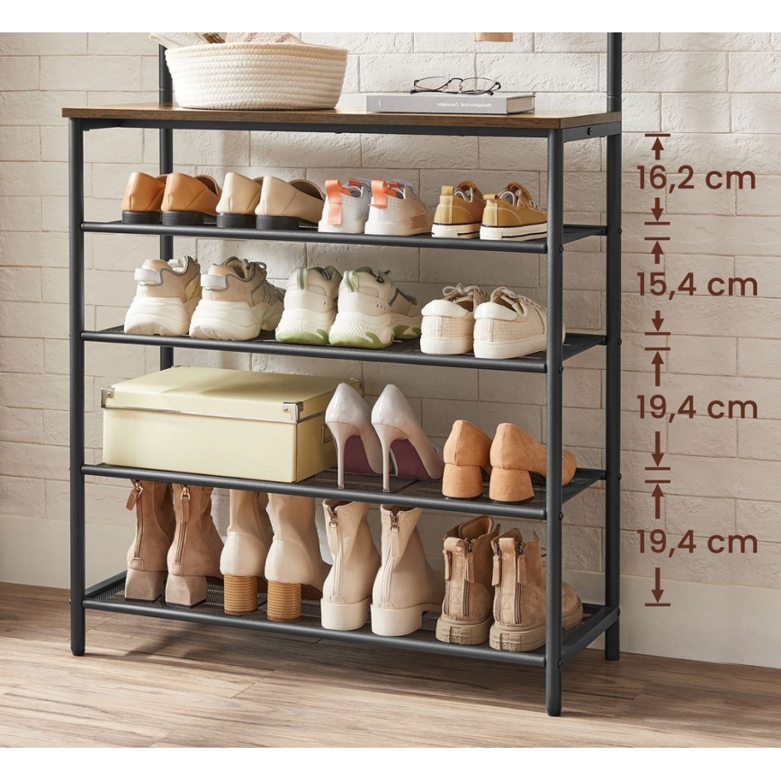 Κρεμάστρα δαπέδου NAVOR καφέ/μαύρο