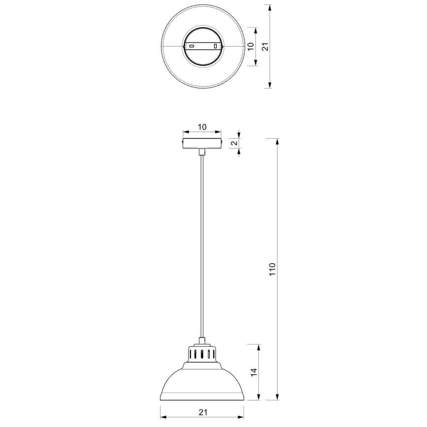 Κρεμαστό φως ALTAR 1xE27/60W κόκκινο