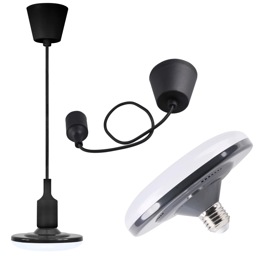 Κρεμαστό φως LED KIKI 1xE27/10W/230V μαύρο