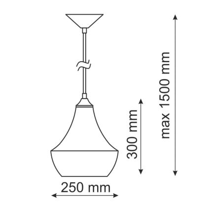 Κρεμαστό φως MODERN E27/60W μαύρο