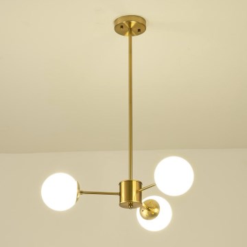 Κρεμαστό φωτιστικό 3xE27/40W/230V ορείχαλκος