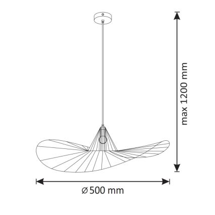 Κρεμαστό φωτιστικό ABANO 1xE27/20W/230V