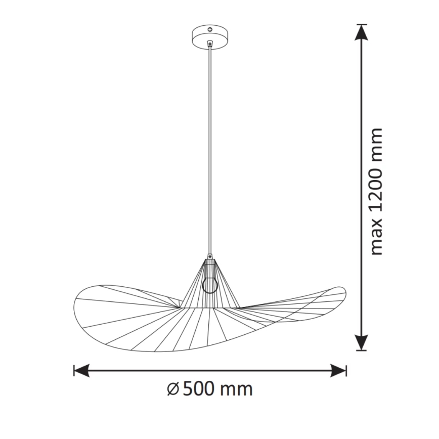 Κρεμαστό φωτιστικό ABANO 1xE27/20W/230V