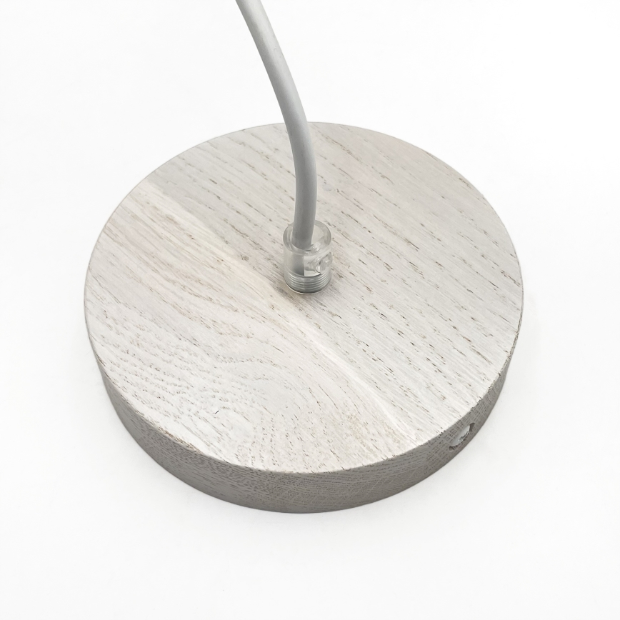 Κρεμαστό φωτιστικό AIDA με καλώδιο 1xE27/60W/230V, διάμετρος 35 cm, δρυς/λευκό