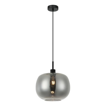 Κρεμαστό φωτιστικό ALAN με καλώδιο 1xE27/40W/230V, καπνιστό μαύρο