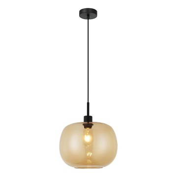 Κρεμαστό φωτιστικό ALAN με καλώδιο 1xE27/40W/230V καπνιστό μπεζ/μαύρο