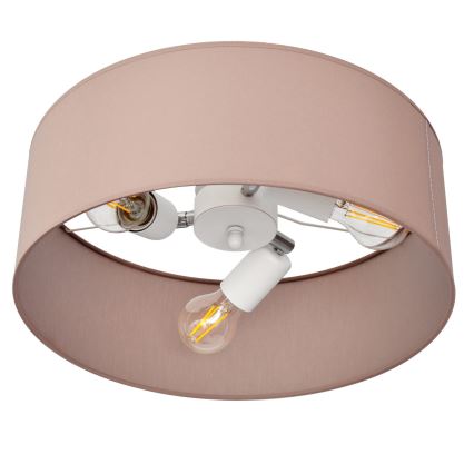 Κρεμαστό φωτιστικό ALBA 3xE27/15W/230V ροζ