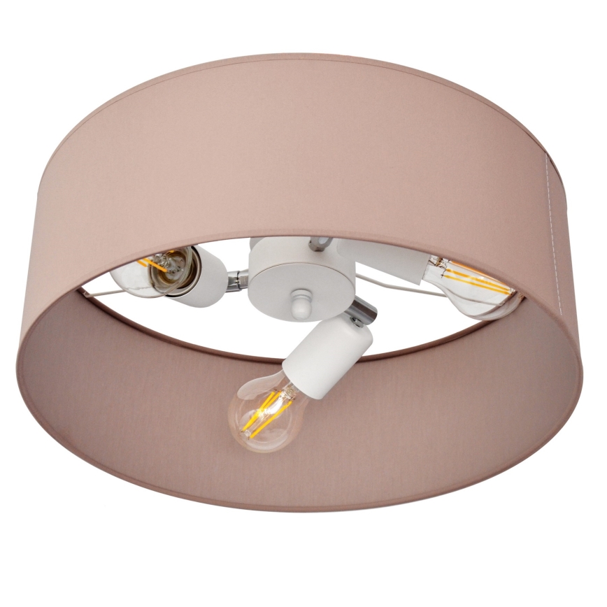 Κρεμαστό φωτιστικό ALBA 3xE27/15W/230V ροζ